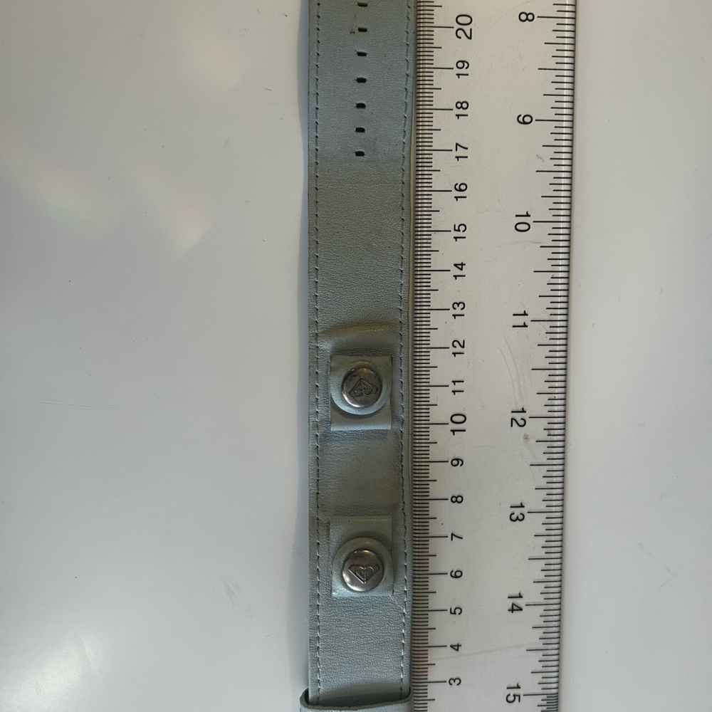 Light blue leather Roxy watch strap - Picture 3 of 4